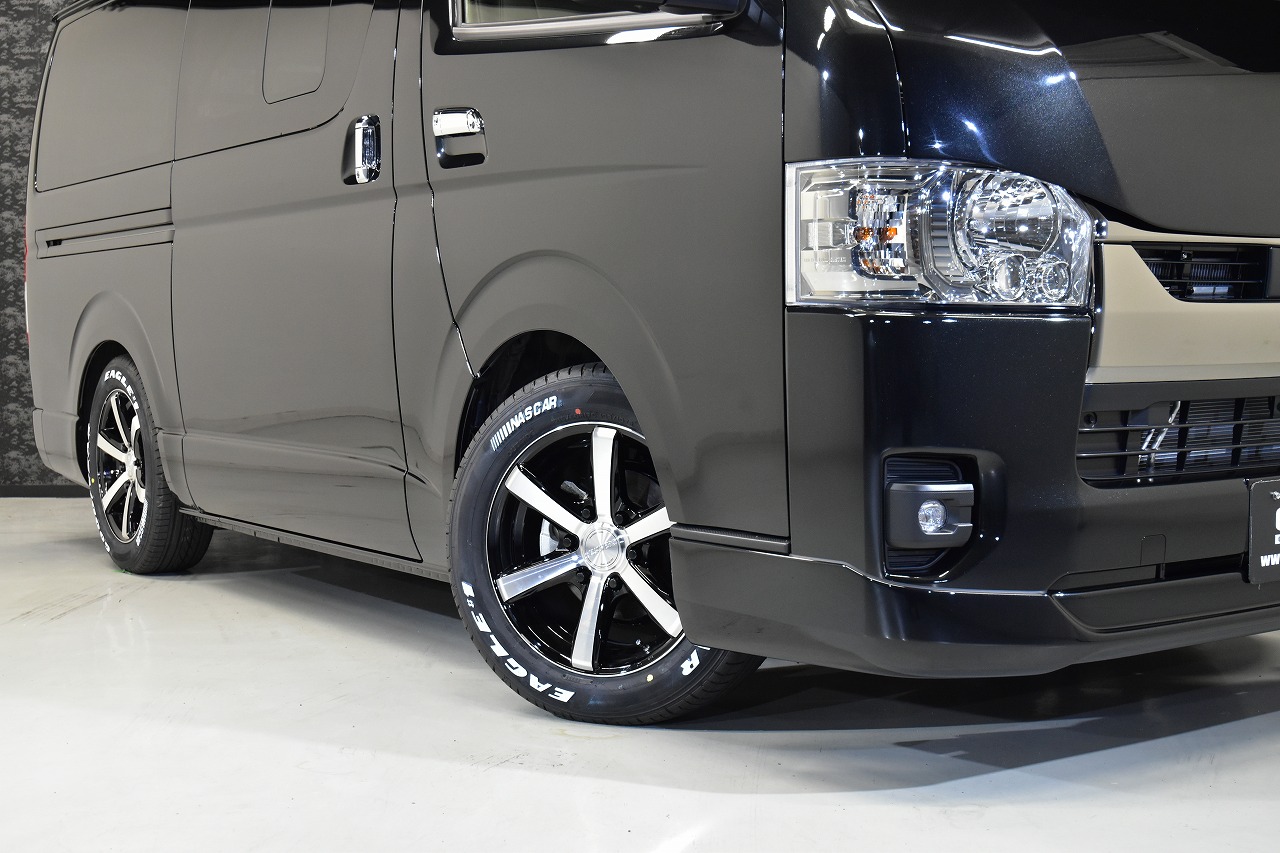 ハイエース純正オプションホイール　ダークプライムS 新車外し ハイエース純正オプションホイール ダークプライムS 新車外し
