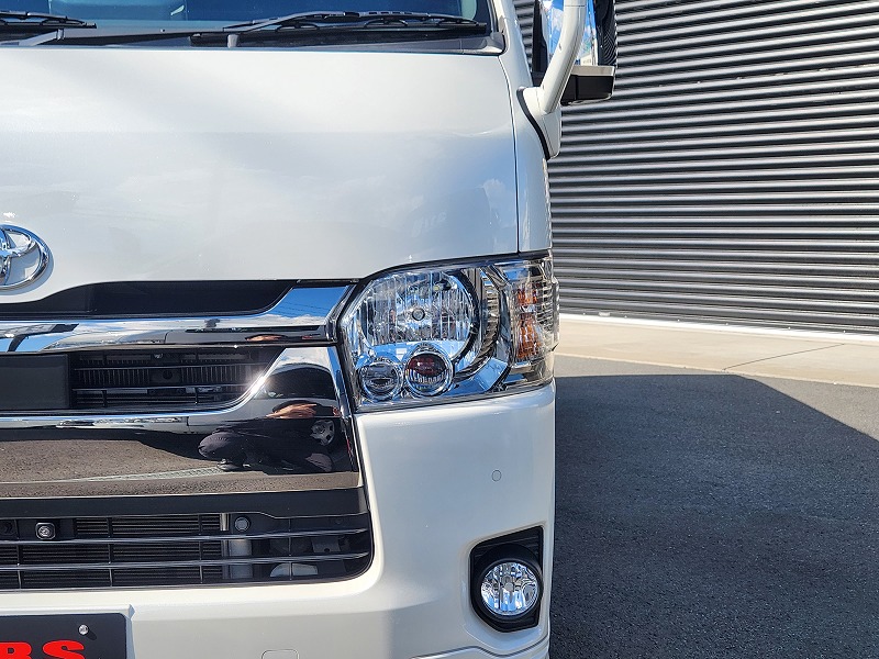 ハイエース 200系7型ダークプライムⅡ 純正ヘッドライト ハイエース7型 ダークプライムII 純正LEDヘッドライト ♪新車外し