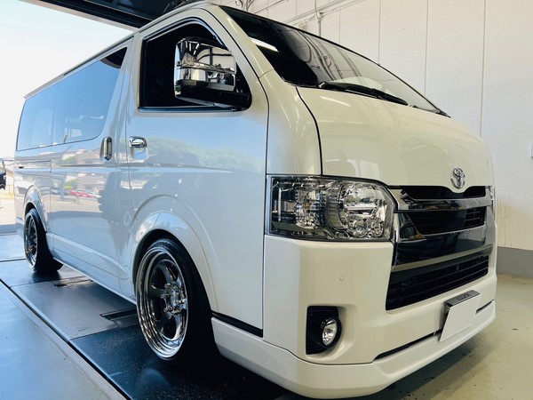 千葉　ハイエース足回り、マフラー！　ハードローダウン車、ディーゼル車にオススメカスタム事例紹介！