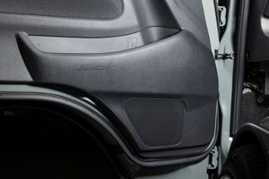 ES　キックガード ブラックレザー 左右セット ■ハイエース 全型式対応