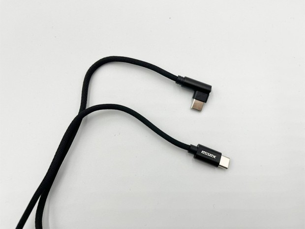 ESSEX Type-C 充電ケーブル(1m)  L型×I型コネクタの両面タイプC
