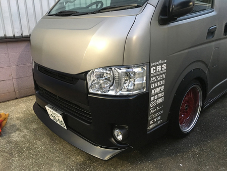 ES 零スポイラー 未塗装FRP製 □ハイエース標準ボディ 4型以降対応