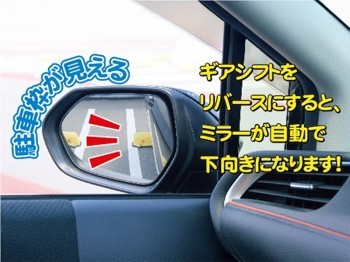 クイック オートダウンミラー(助手席側のミラー用)リバース連動でミラーが下がる!