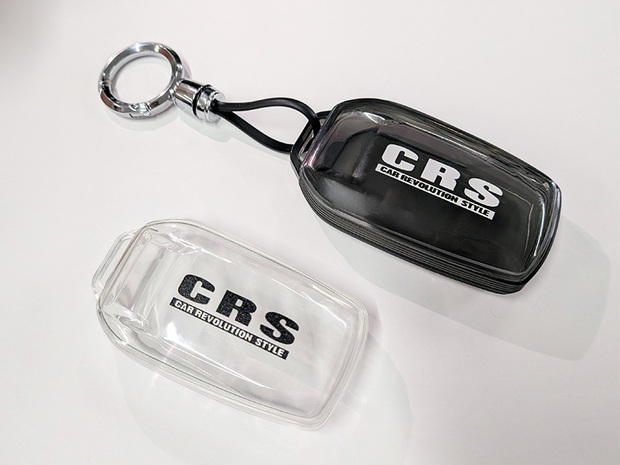 C型専用 クリアケース スマートキーケース  CRSロゴ入り キーリング付き