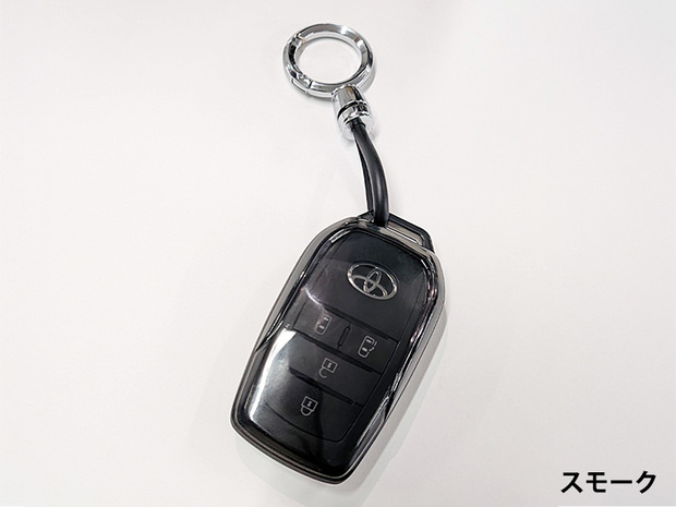 C型専用 クリアケース スマートキーケース  CRSロゴ入り キーリング付き
