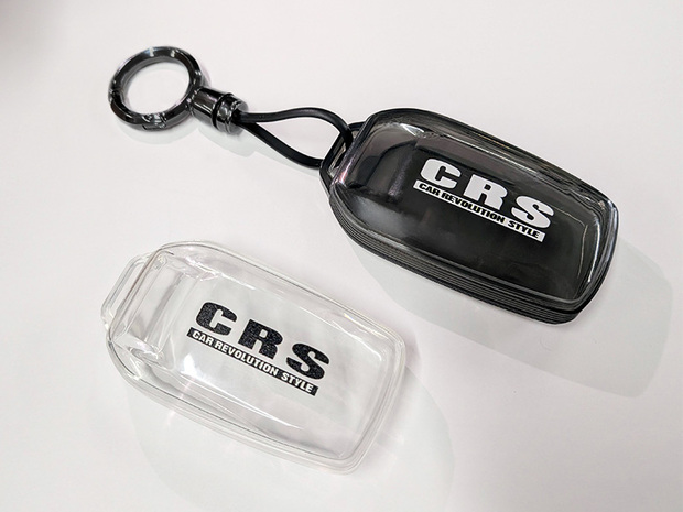 ES C型専用 クリアケース スマートキーケース  CRSロゴ入り キーリング付き