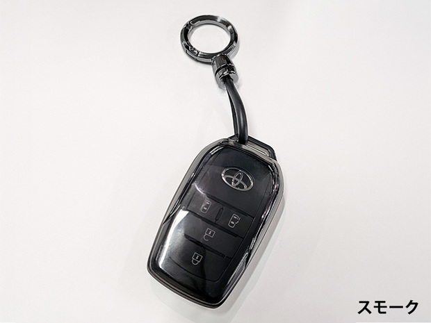ES C型専用 クリアケース スマートキーケース  CRSロゴ入り キーリング付き