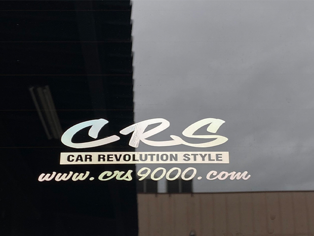 CRS　ロゴ&アドレス　ホログラムステッカー小(筆記体)