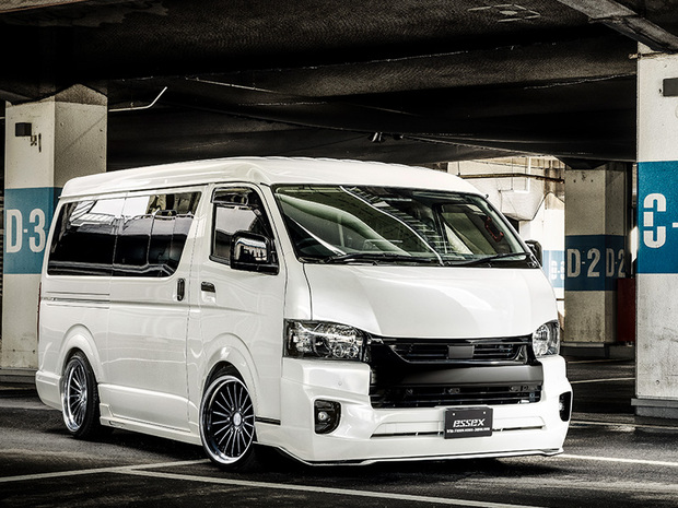 LEGARE フロントバンパースポイラー ワイド用 ■ハイエース4型以降〜