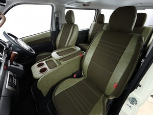 CP シートカバー前後セット ワイド/ワゴンGL用 ブルックリンスタイル(カーキ) type1