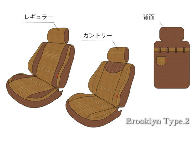 CP シートカバー前後セット ワイド/ワゴンGL用 ニューヨークスタイル type.1