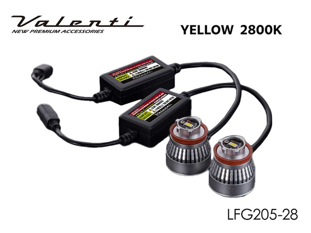 VALENTI LED エクスチェンジフォグバルブ ハイルーメン イエロー 2800K