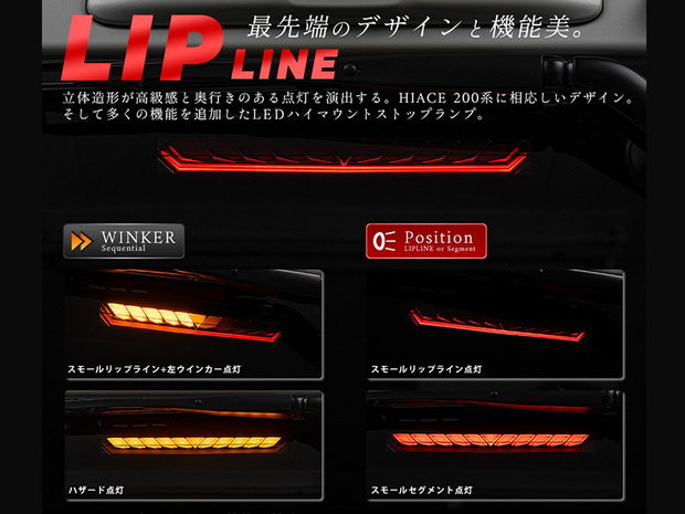 AVEST ハイマウントストップランプ シーケンシャル機能付 6型以降 デジタルインナーミラー装着車