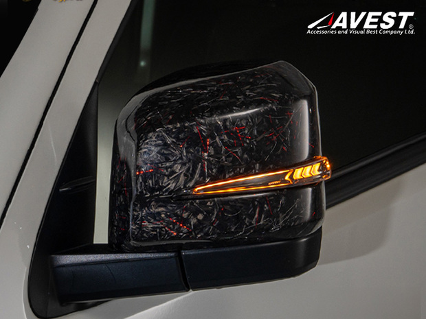AVEST ドアミラーウインカーレンズ付カバー フォージドカーボンカバー 6型以降