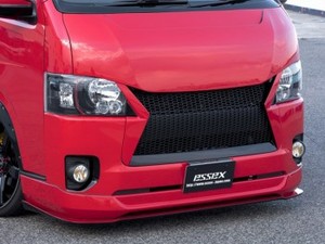 ES　QUATTRO　フロントグリル　未塗装FRP製 ■ハイエース標準　4型以降