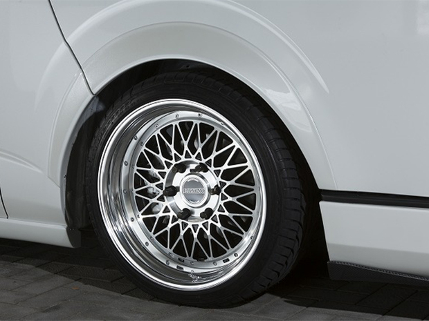 ES　オーバーフェンダー(25mm)　ABS製 ■ハイエース/レジアスエース 全車対応
