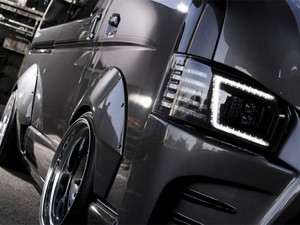 【セット商品】スーパーオーバーフェンダー&ヒンジセット　FRP製・未塗装