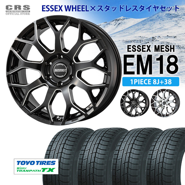 スタッドレスセット EM-18インチ 8.0J+38/トーヨー ウィンタートランパスTX