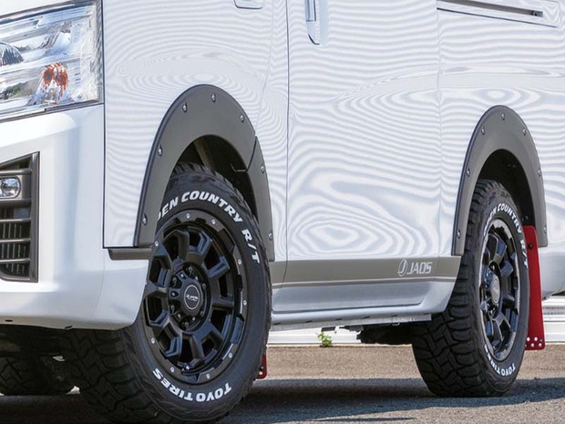 JAOS フェンダーガーニッシュ type-X マットブラック シボ塗装 キャラバン用