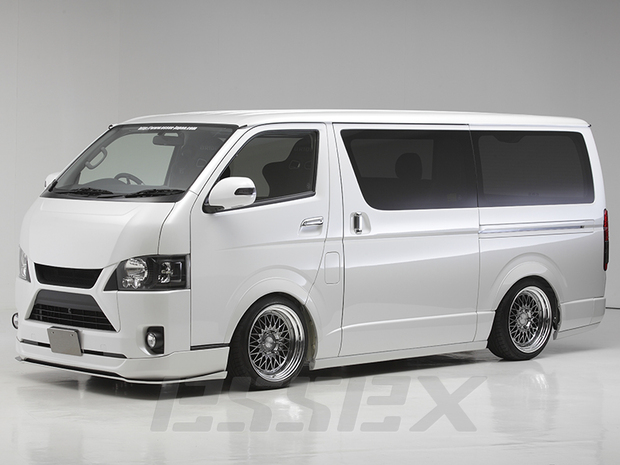 ES　フロントグリルVer.IV　FRP製 未塗装  ■ハイエース 標準ボディ 4型以降対応