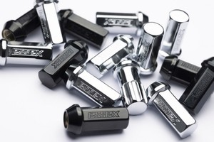 ES　M12×P1.25  17HEX  レーシングナット ブラック/クローム 単品