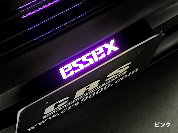 ESSEX ナンバーステー用 ミラクルイルミLEDプレート■最大20色発光 RGBモード搭載