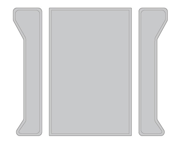 セカンドシートロングスライドレール専用マット 3pcs【代引不可