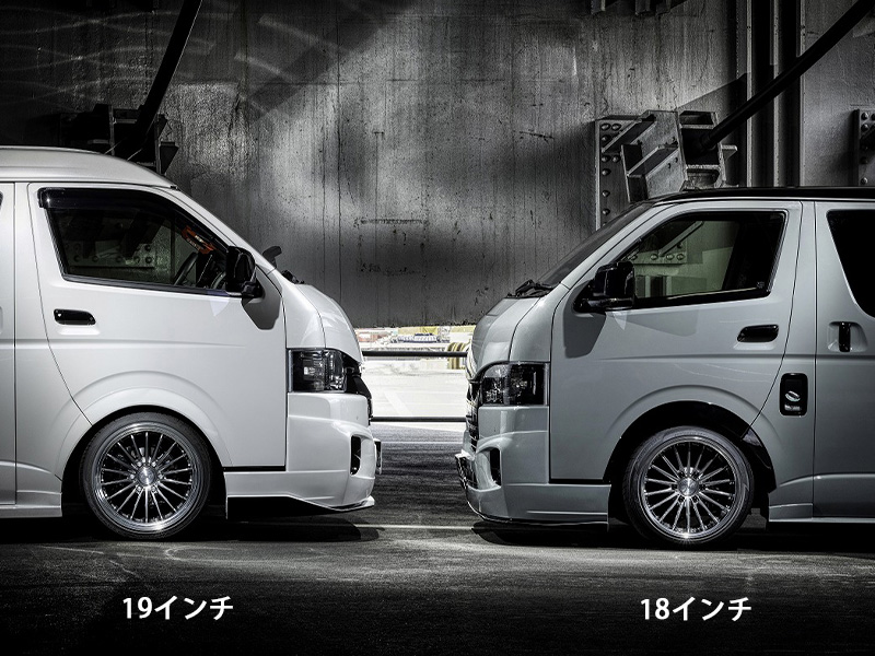 2PC》EF-18インチ【7.0J〜11.5J】2ピースホイール | 200系ハイエース